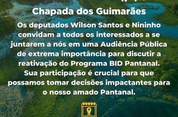 Câmara de Chapada sedia audiência pública para debater o BID Pantanal